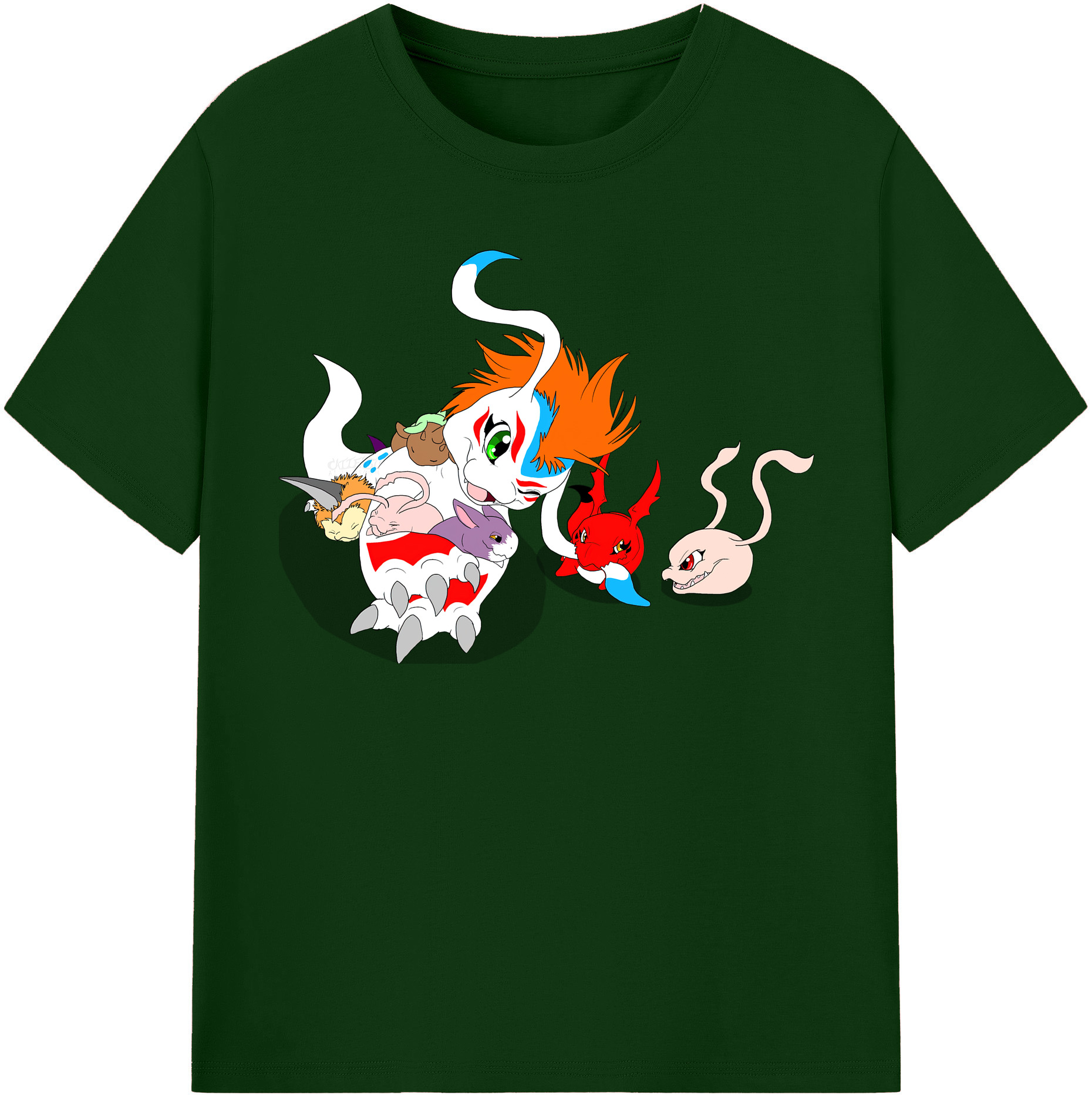（画像用） Digimon デジタルモンスター/デジモン 綿100％半袖Tシャツ（フロントプリント）